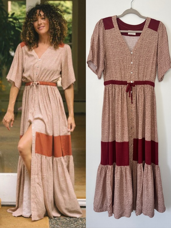 Jackson Rowe Dresses & Skirts - Jackson Rowe Bahama Maxi Dress Juno Print Button Front Short Sleeve Sz S